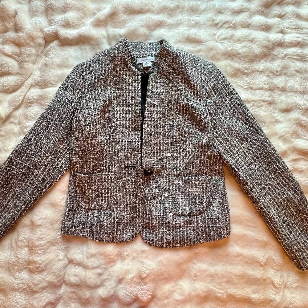 Liz Claiborne Black and White Tweed Blazer, size small